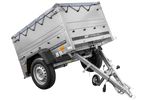 Lehký přívěs 150x106 UNITRAILER GARDEN 150 KIPP s bočnicemi BIS a šedou plachtou
