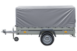 Jednonápravový přívěs 230x125 UNITRAILER GARDEN 230 FD s rámem H-800 a šedou plachtou
