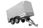 Přívěs Garden Trailer 264/2 KIPP s rámem H-1100 a šedou plachtou