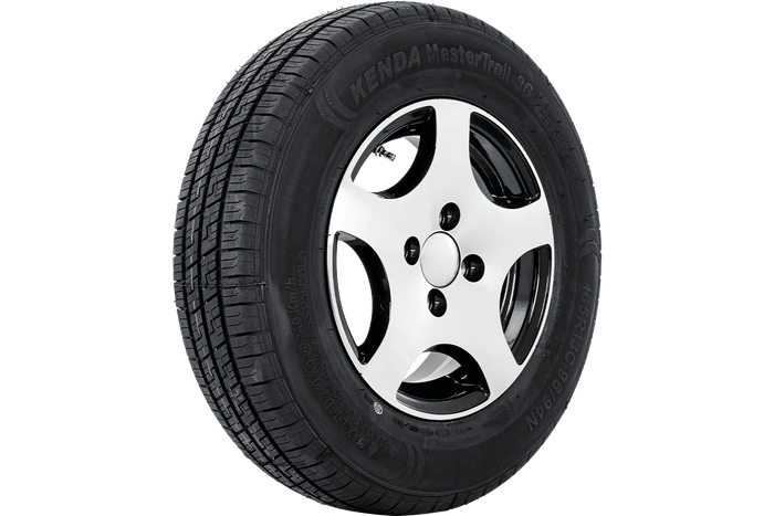 Zesílené kolo pro přívěs TYRE KENDA 165/80 R13C 96/94N ALU RÁFEK STARCO leštěný 5Jx13"H2 4X100 ET:30