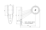 FRISTOM FT-009C LED obrysová lampa univerzální na gumovém rameni