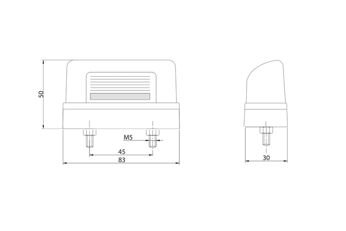 Osvětlení registrační značky FRISTOM FT-022 na vysokém podstavci