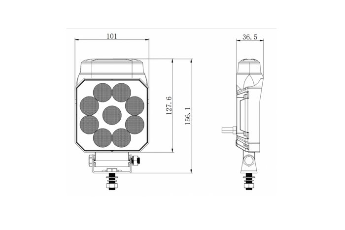 KAMAR L2500 LED výstražné/couvací světlo 2 funkce