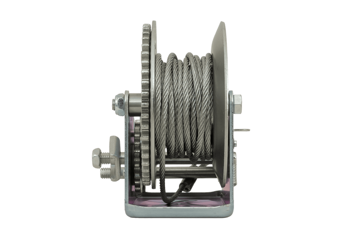 Ruční naviják KNOTT 6X0017.008 pro přívěs 900 kg s ocelovým lanem