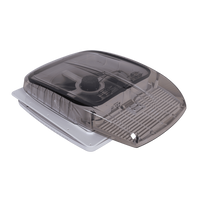 Automatický střešní ventilátor PUNDMANN PLUS FAN pro obytné vozy s osvětlením, roleta 400×400 mm