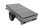 Jednonápravový přívěs s hliníkovými bočnicemi 230x125 Unitrailer Garden 230 KIPP ALU s rámem H-0 a šedým krytem