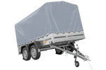 Dvounápravový přívěs 264x150 UNITRAILER GARDEN 265/2 KIPP s rámem H-1100 a šedou plachtou