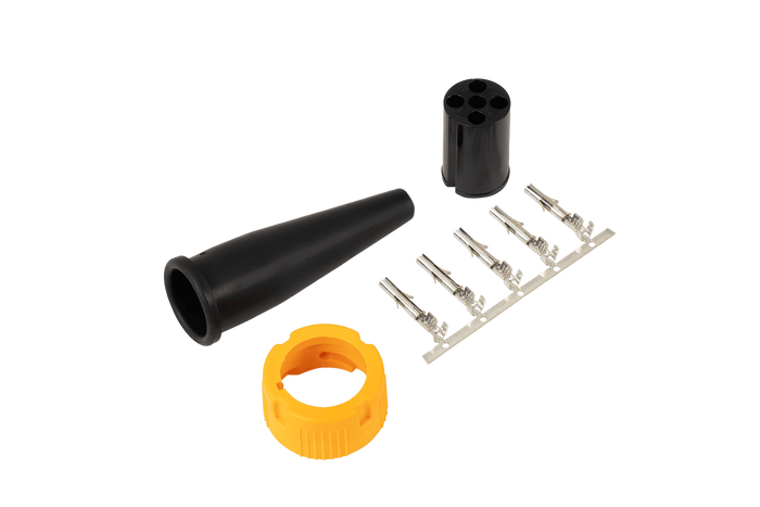 MANTES konektor pro zadní svítilny přívěsu bajonetový 5-PIN, žlutý, levý