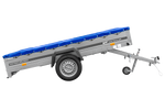 Přívěs Garden Trailer 265 KIPP s rámem H-0 a modrou plachtou