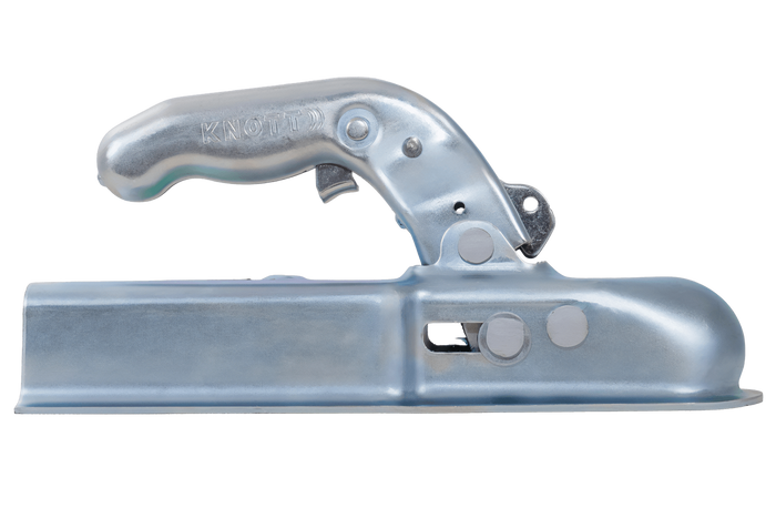 Kulové tažné zařízení KNOTT K7.5-M pro přívěs o hmotnosti 750 kg s čtvercovou ojí o průměru 70 mm