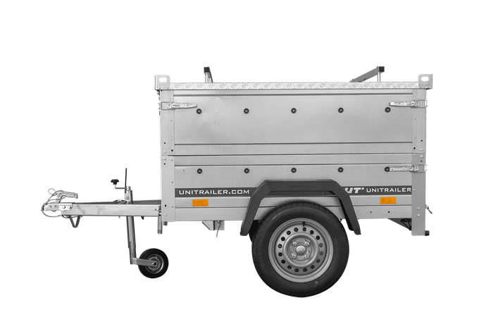 Jednonápravový přívěs 150x106 UNITRAILER GARDEN 150 KIPP s bočnicemi BIS a hliníkovou plachtou