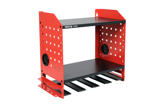 Dílenský regál YATO YT-09092 kovový pro elektrické nářadí 465x405x225mm