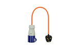 Adaptér s britskou zástrčkou a zásuvkou CEE 16A ProPlus 373522 s kabelem 40 cm