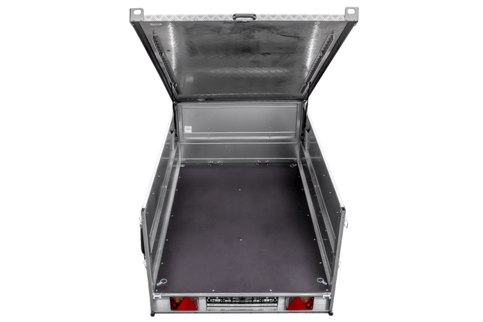 Lehký přívěs na pružinách 200x125 UNITRAILER GARDEN 201/R KIPP s bočnicemi BIS a hliníkovou plachtou