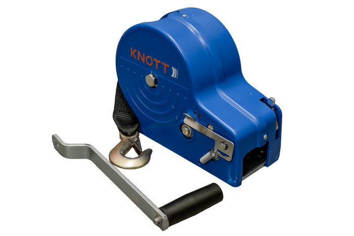 Ruční naviják pro přívěs KNOTT 1150 kg s pásem