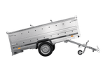 Jednonápravový přívěs na pružinách 264x125 UNITRAILER GARDEN 264/R KIPP s bočnicemi BIS a hliníkovou plachtou