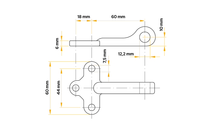 Držák bočního tažného zařízení WINTERHOFF WVG 10-A pro boční tažné zařízení přívěsu