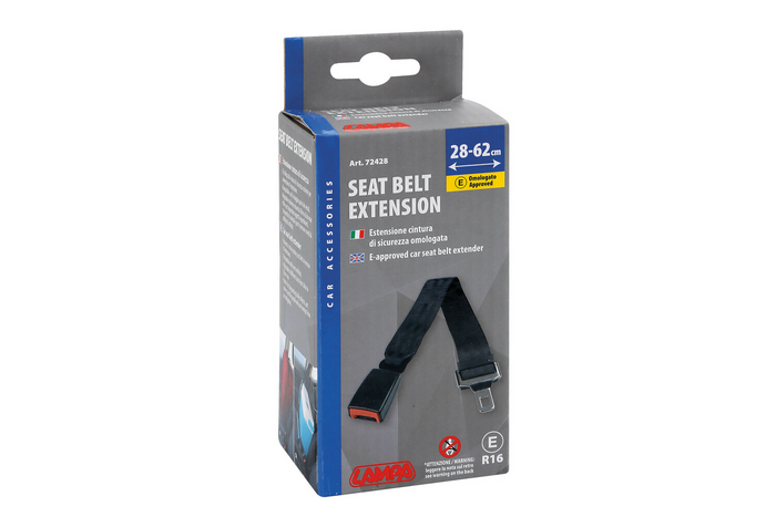 Prodlužovač bezpečnostního pásu LAMP, schválení R16, 28–62 cm