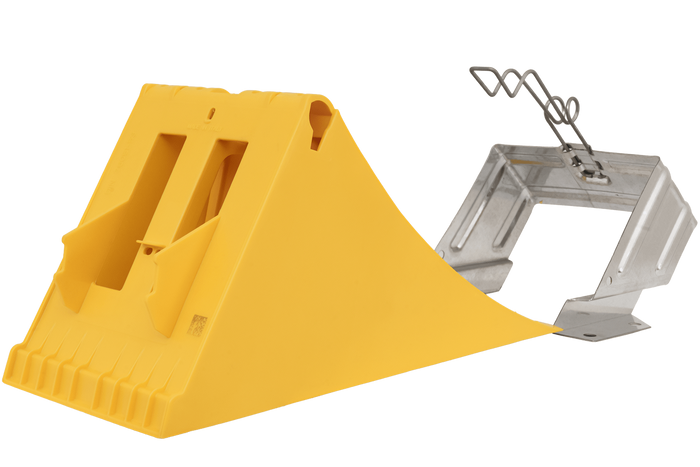 Klín pod kola E53 s montážním držákem LOKHEN výška: 225 mm