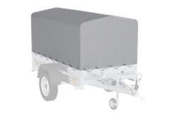 OUTLET Kryt rámu h-800 UNITRAILER plachta pro přívěs 200x106cm GARDEN 200 KIPP