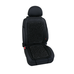 Černý dřevěný korálkový polštář Evoluzione