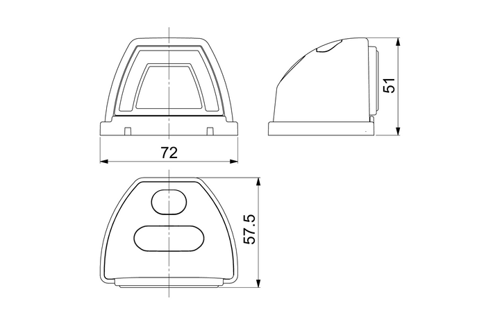 HORPOL LZD 3088 LED přední světlo 2 funkce univerzální