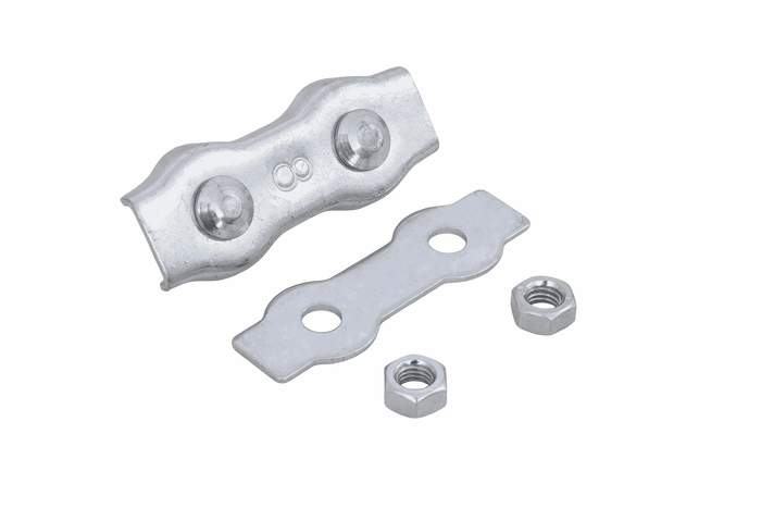 Dvojitá sedlová lanová svorka DROMET ZLS.8 pro lana o průměru 8 mm