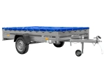 Jednonápravový přívěs na pružinách 264x150 UNITRAILER GARDEN 265/R KIPP s rámem H-0 a modrým krytem