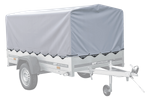 Kryt rámu H-800 UNITRAILER plachta pro přívěs šedá 230x125cm GARDEN 230 KIPP