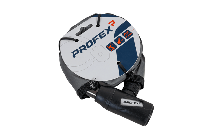 Ocelový zámek na kolo PROFEX Reflex, délka 70 cm
