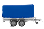 Dvounápravový přívěs 264x150 UNITRAILER GARDEN 265/2 KIPP s rámem H-1100 a modrým krytem