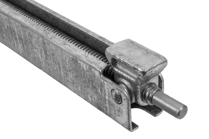 KNOTT 6X1197.007 výsuvný rohový stabilizátor pro přívěs 1100 kg 498 mm