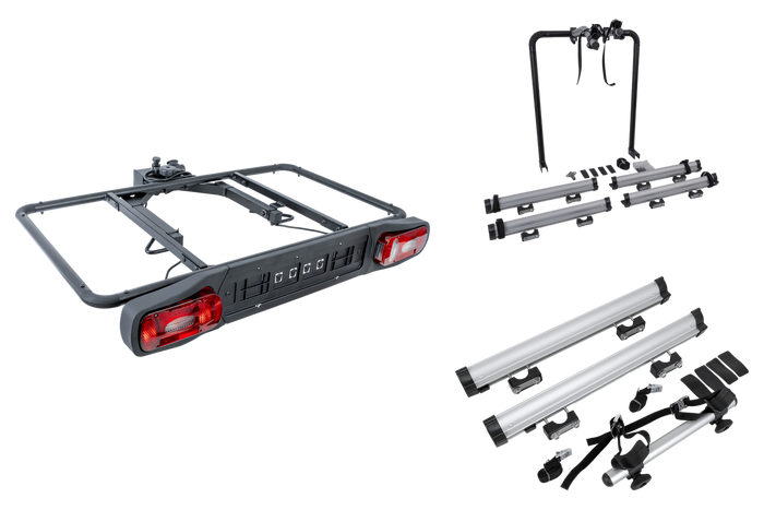 Plošina Inter Pack Re-Cargo pro montáž na tažné zařízení + adaptér pro přepravu 3 kol