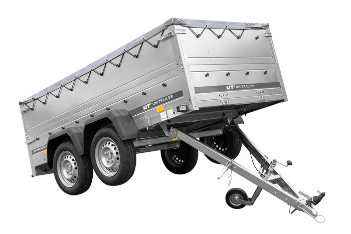 Přívěs Garden Trailer 264/2 KIPP s BIS bočnicemi, rámem H-0 a šedou plachtou