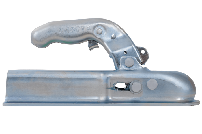 Kulové tažné zařízení KNOTT KQ14-C pro přívěs o hmotnosti 1400 kg se čtvercovou ojí o průměru 70 mm