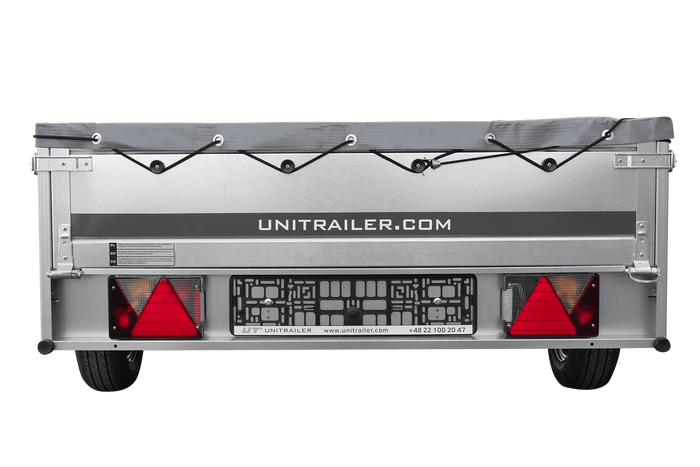 Přívěs Garden Trailer 264 KIPP s rámem H-0 a šedou plachtou