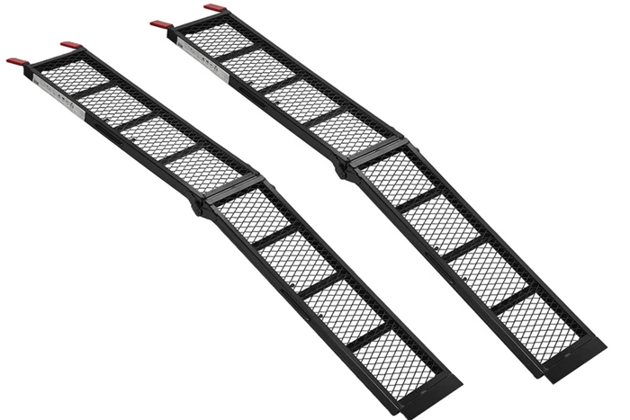 ProPlus 390094 skládací rampy ocelové nájezdové rampy pro přívěsy 203 cm 680 kg sada 2 ks
