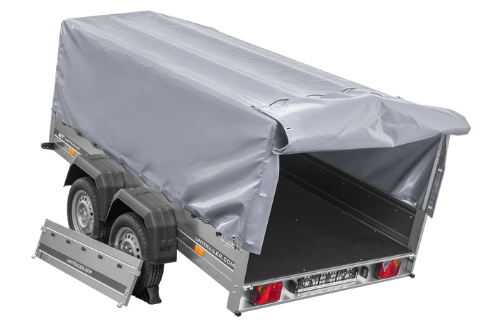 Dvounápravový přívěs 264x150 UNITRAILER GARDEN 265/2 KIPP s rámem H-800 a šedým krytem