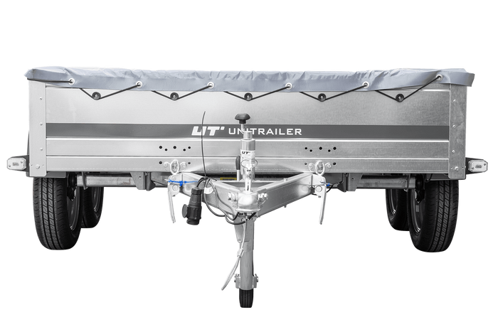 Přívěs za auto 264x150 UNITRAILER GARDEN 265/2 KIPP s rámem H-0 a šedou plachtou