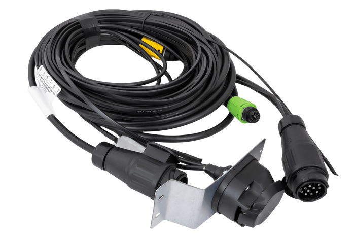 Elektrická instalace MANTES, kabeláž pro přívěs na loď, 11,67 m, 13PINOVÁ zástrčka, 2x 5PINOVÉ bajonety
