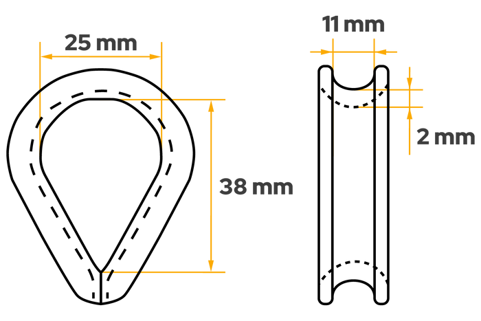 DROMET KU10 lanový náprstek ocelový koulek 10 mm