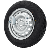 Rezervní kolo na přívěs s držákem TYRE WANDA 155/70 R13 79N RÁFEK PŘÍVĚS TOP 4Jx13&quot;H2 4x100 ET:30