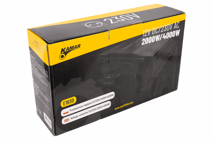 Měnič napětí 12V/230V (2000/4000W) KAMAR E1930