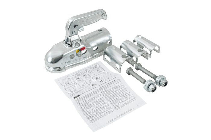 Kulové tažné zařízení STEELPRESS BC-3000.1D-00-00+Z2 pro přívěs o hmotnosti 3000 kg s trubkovou ojí 35-50 mm