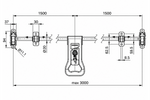 Zamykací závora pro kontejnerový přívěs STEELPRESS ZD-03 V.3, zámek dveří 3000 mm