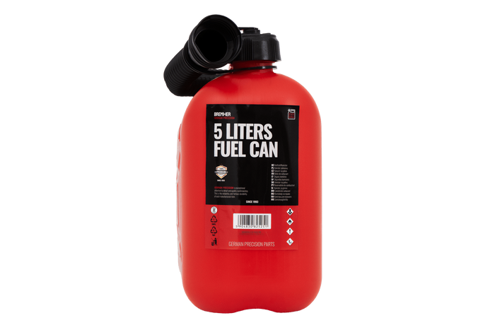 5l plastový kanystr HERMON s trychtýřem, červený