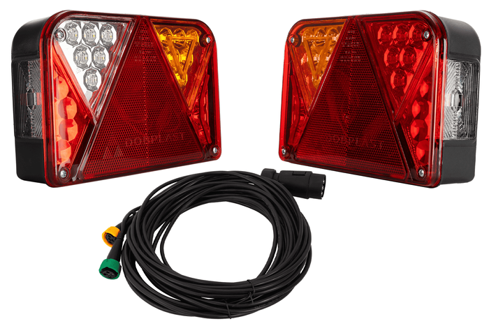 Zadní světla DOBPLAST DPT35 LED + kabelový svazek MANTES 7m 7pinový