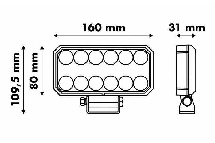 LED pracovní reflektor LAYTZ LY7304 66xLED 5800lm obdélníkový