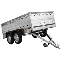Dvounápravový přívěs 264x150 UNITRAILER GARDEN 265/2 KIPP s bočnicemi BIS, rámem H-0 a šedou plachtou