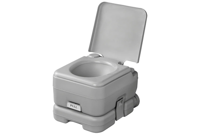 ProPlus 370415CR Přenosná kempingová toaleta šedá 10 l/10 l
